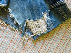 Distressed Denim Shorts