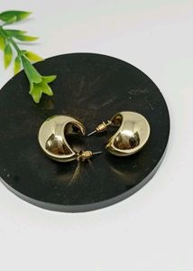 Golden Hoops Moon Style