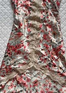 Floral Lace Trim Slip Dress