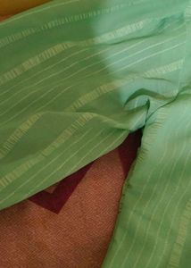 Mint Green Striped Detail Top