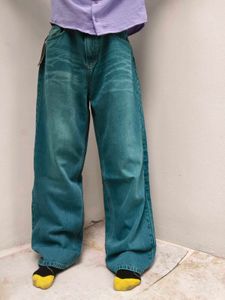 Teal Wide Leg Jeans