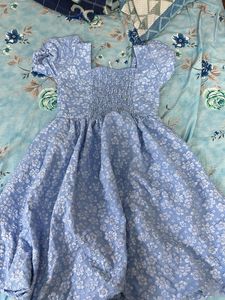 Blue Floral Mini Dress