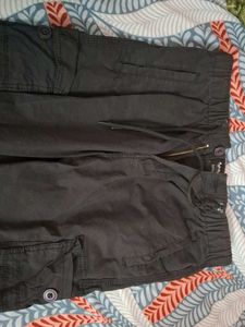 Black Cargo Jogger Pants