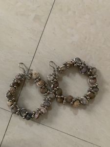 Beaded Hoop Earrings