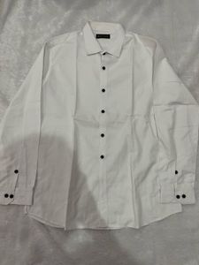 Crisp White Button-Down Shirt