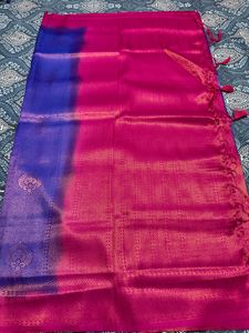 Brand New Dual Tone Mulberry Silk - Blue And Pink