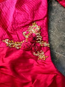 Red Embellished Girls&#39; Dress