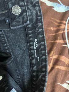 Washed Black Cargo Jeans | Loose Fit | Like New