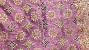 Levender Colour Saree With Beautiful Work