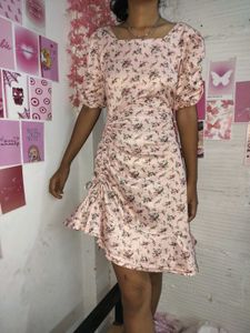 Floral Ruched Mini Dress