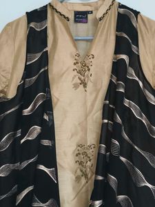 Partywear Ethnic Gawn Dress With Shrug