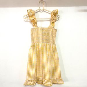 Tokyo Talkies Women Skater Yellow Dress