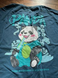 Blue Dabbing Bear Graphic Tee