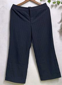 Club Monaco | Striped Black Wide Leg Pants