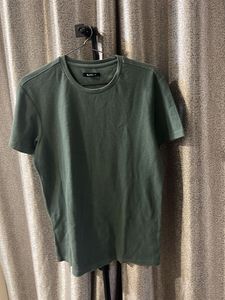 Green Self Checkered T-shirt