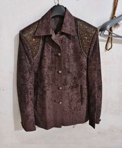 Embellished Brown Jacket