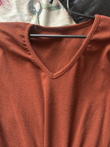 Brown Long Sleeve Top