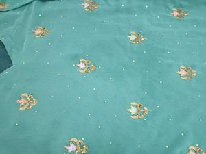 Teal Embellished Salwar Kameez