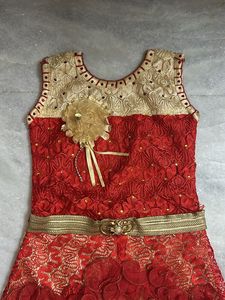 Frock And Legging Red