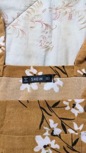 Shein cute floral pinafore Dungaree dress