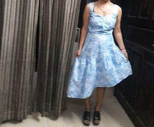 Sky Blue Cotton Dress