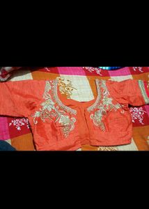 Beautiful Coral Georgette Saree