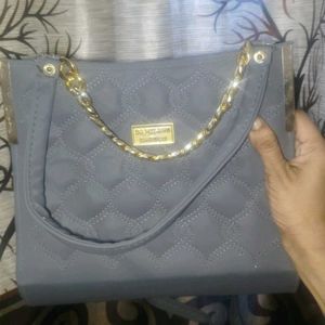 Gray Quilted Bag