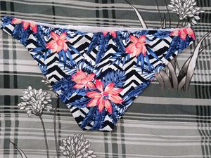 Floral &amp; Zig-Zag Bikini Bottoms