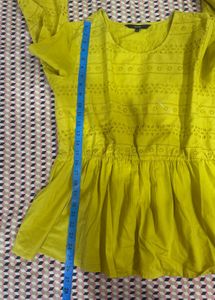 Schiffli Embroidered Peplum Top