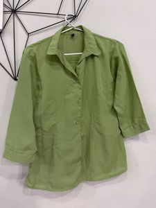 Green Button-Up Shirt