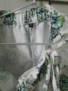 Floral Print Skirt with Tie Detail