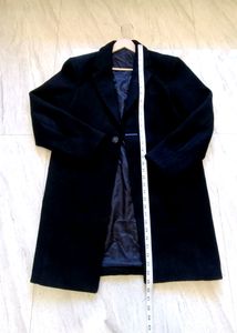 Enjeolon brand Unisex Long Coat/Over Coat Black