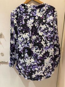 Beautiful Floral Print Draped Imported Top