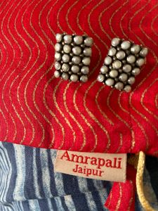 925 Silver Amrapali Pearl Studs