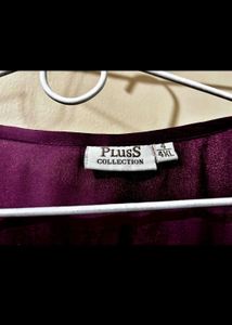 Pluss Branded Purple Babydoll Dress