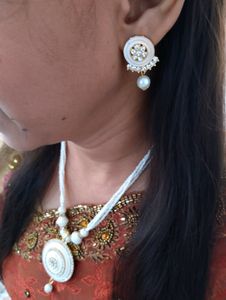 White Pearl Jewellery Set