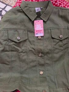 Olive Green Denim Jacket women