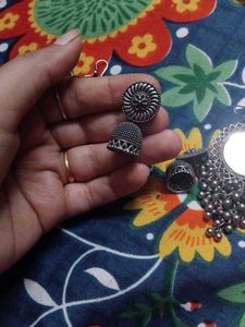 Oxidized Silver Earrings