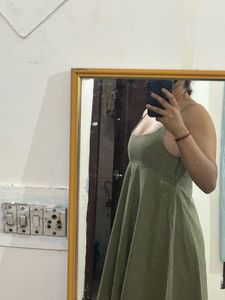 Olive Green Mini Dress