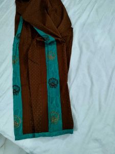 Elegant Green N Brown colour Kurta Set