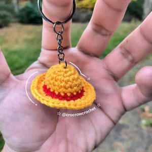 One Piece Luffy Hat Keychain