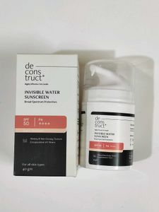 Deconstruct invisible Water Sunscreen With Spf 50