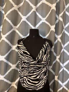 Zebra Print Halter Top