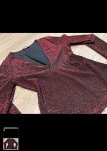 Maroon Sparkle Top