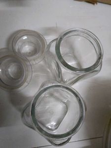 Vintage Glass Jars (Set of 2)