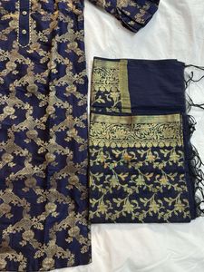 Royal Blue Banarasi Suit Set
