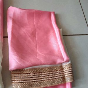 New Saree With Unstitched Blouse piece