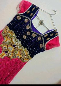 Rose Anarkali Kurti With Dupatta For 30 Bust