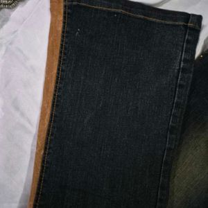 Bootcut Y2K Denim With Leather Sides
