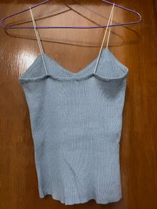 Blue Ribbed Cami top 🦋